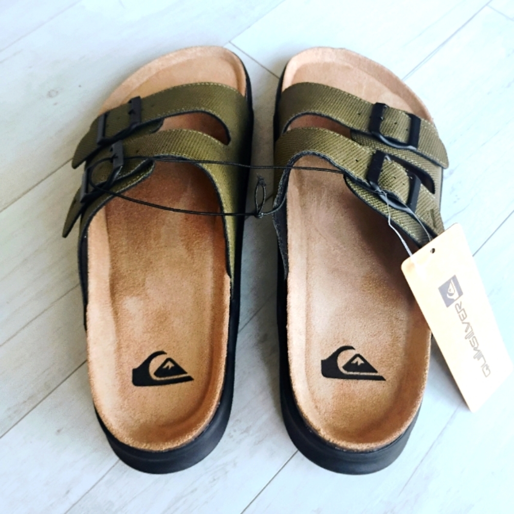QUIKSILVER NEW Embark Double Strap Deck Sandals Slip-on - Picture 3 of 15